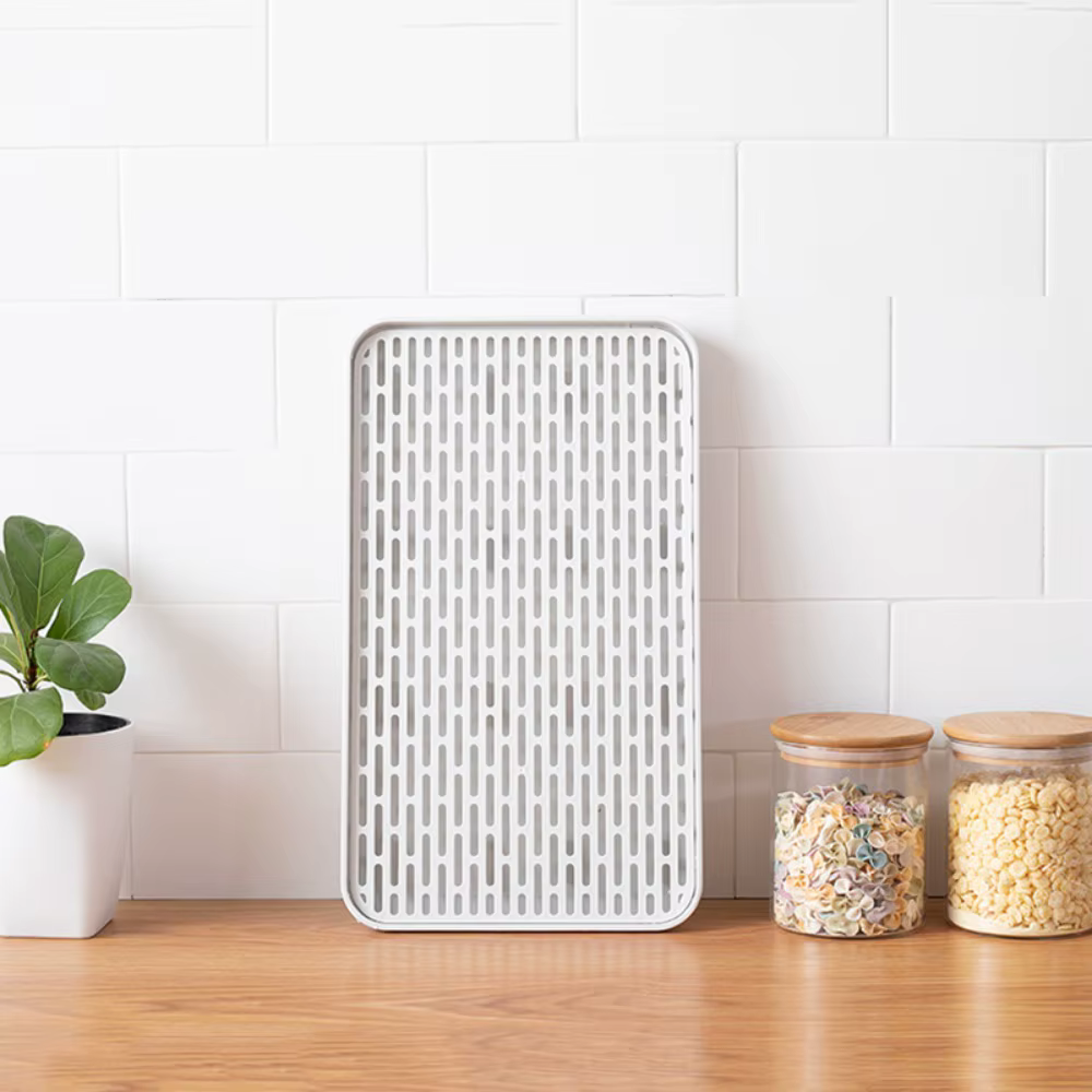Égouttoir à vaisselle détachable à double couche avec grille de drainage
