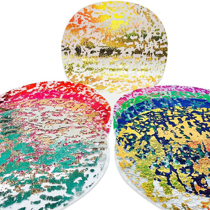 Ensemble de sets de table jetables en or