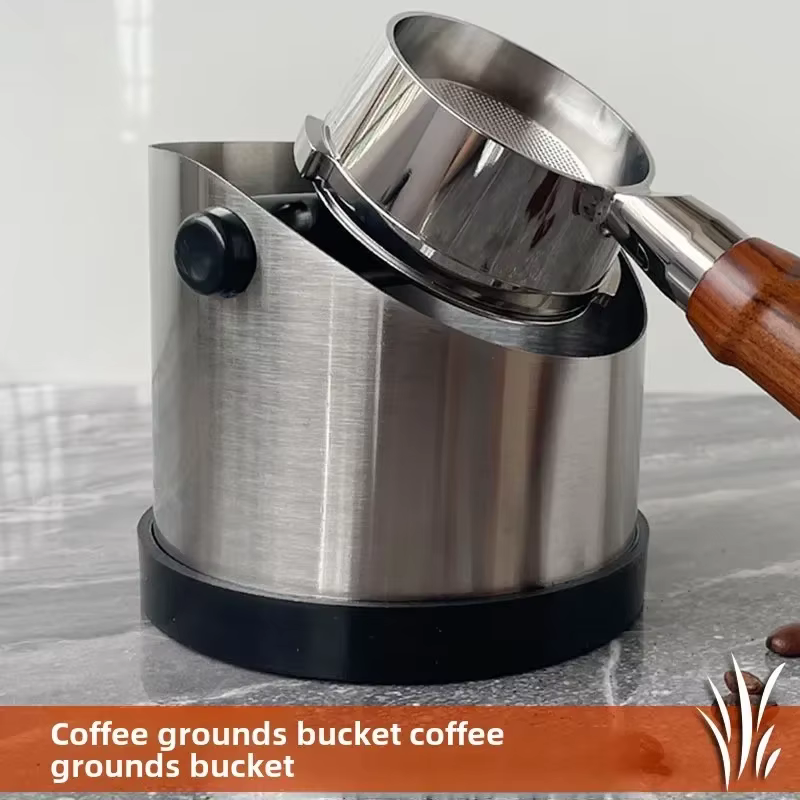 Boîte à café expresso en acier inoxydable