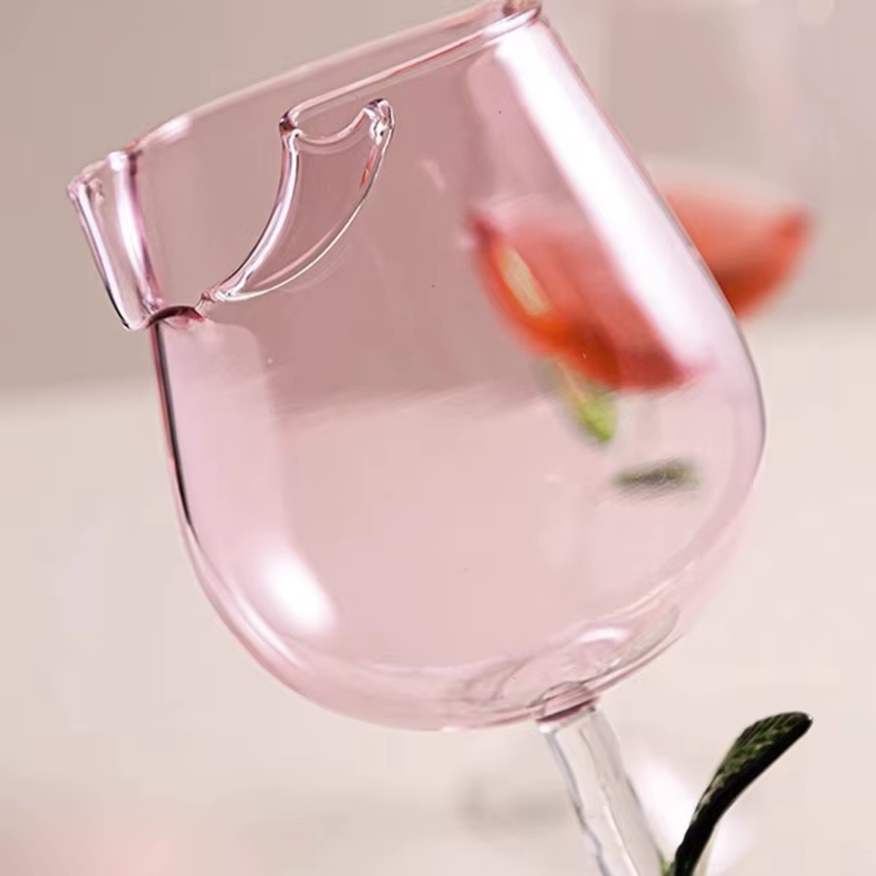 Verre à vin en or Rose