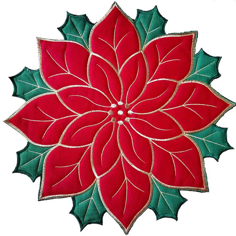 Napperons brodés de noël tendance chaude