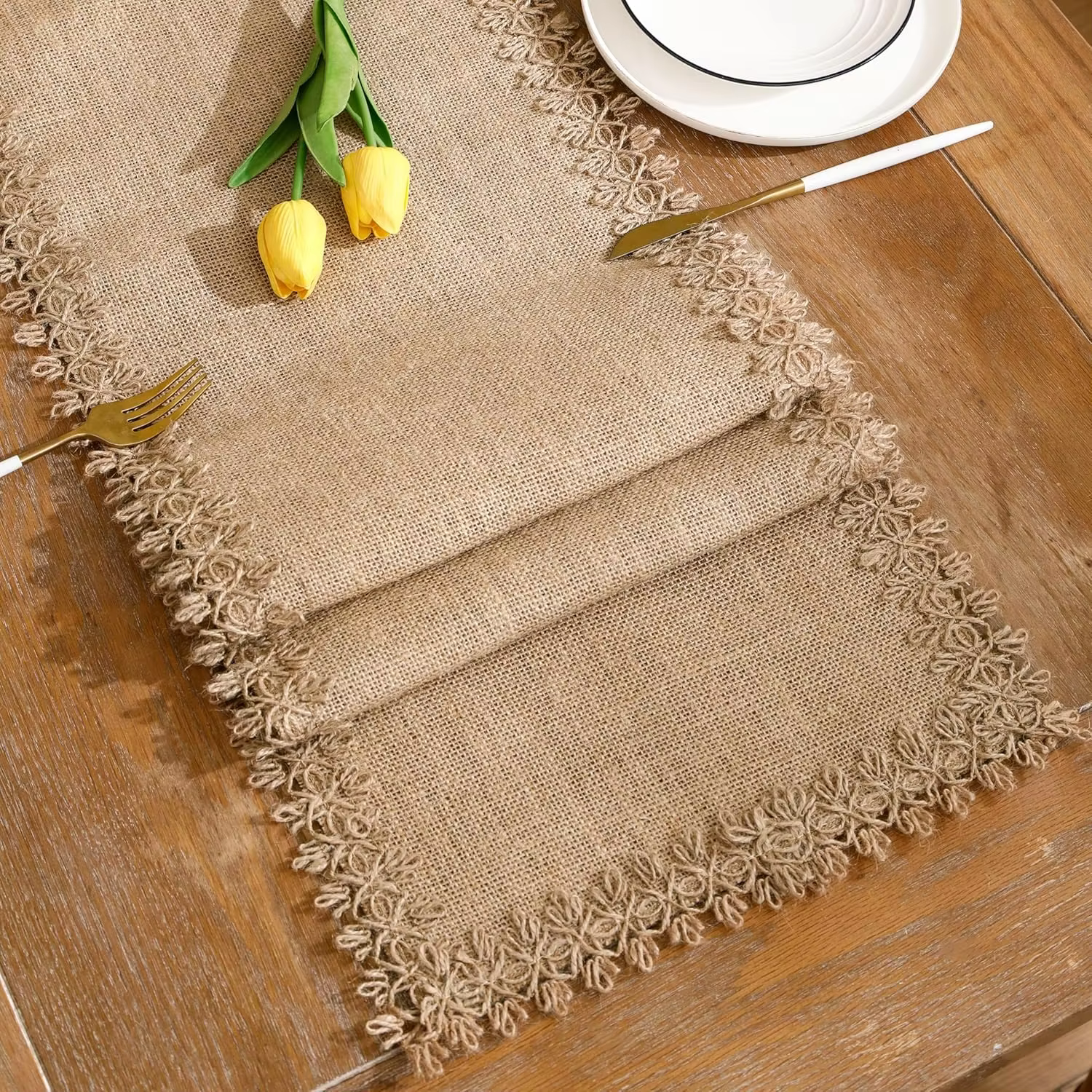 Chemin de Table en toile de Jute naturelle