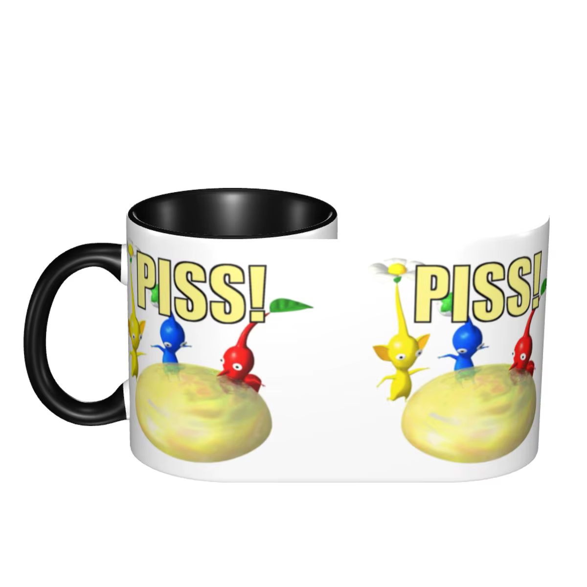 Jeux de dessins animés personnalisés Pikmin Piss tasse bricolage en céramique thé lait