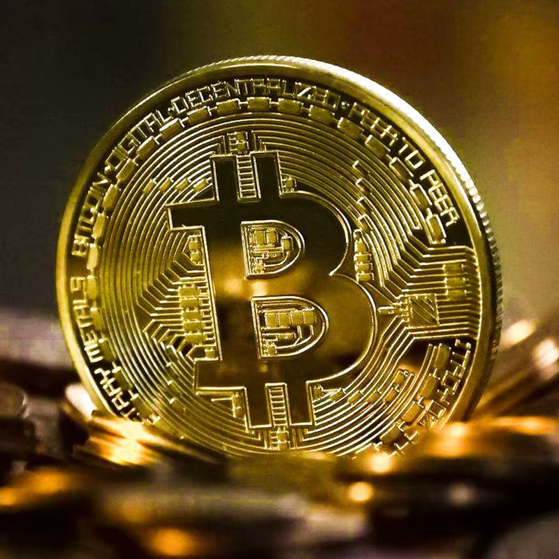 Pièce de monnaie Bitcoin plaquée or, Collection d'art à collectionner, cadeau commémoratif physique, Bit Casascius BTC, Imitation Antique en métal