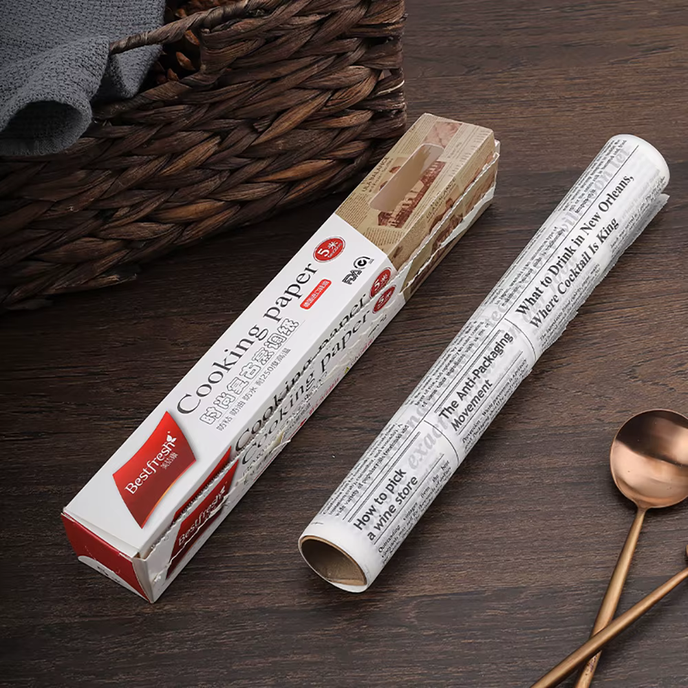 Papier de graisse de qualité alimentaire pour journal anglais rétro