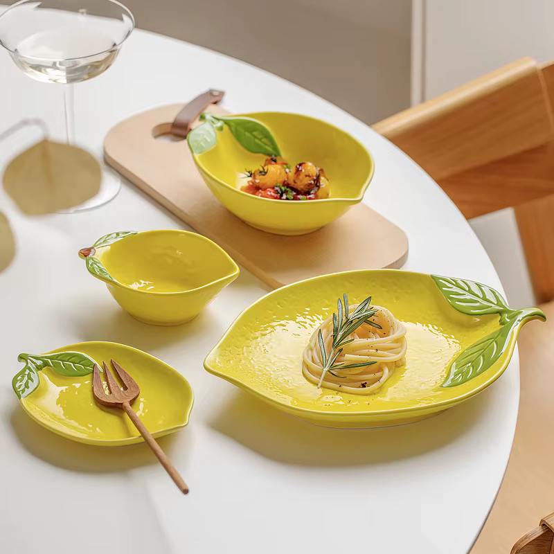 Bol à salade en céramique en forme de citron