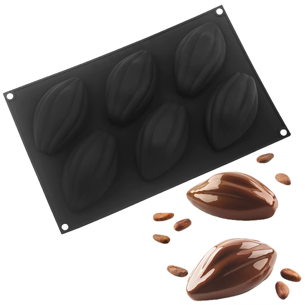 Moule à gâteau en Mousse d'olive à 6 cavités