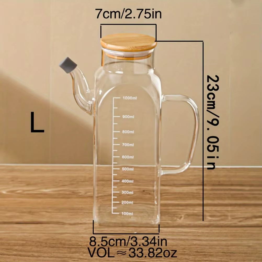 Pot à huile en verre de 1000ml