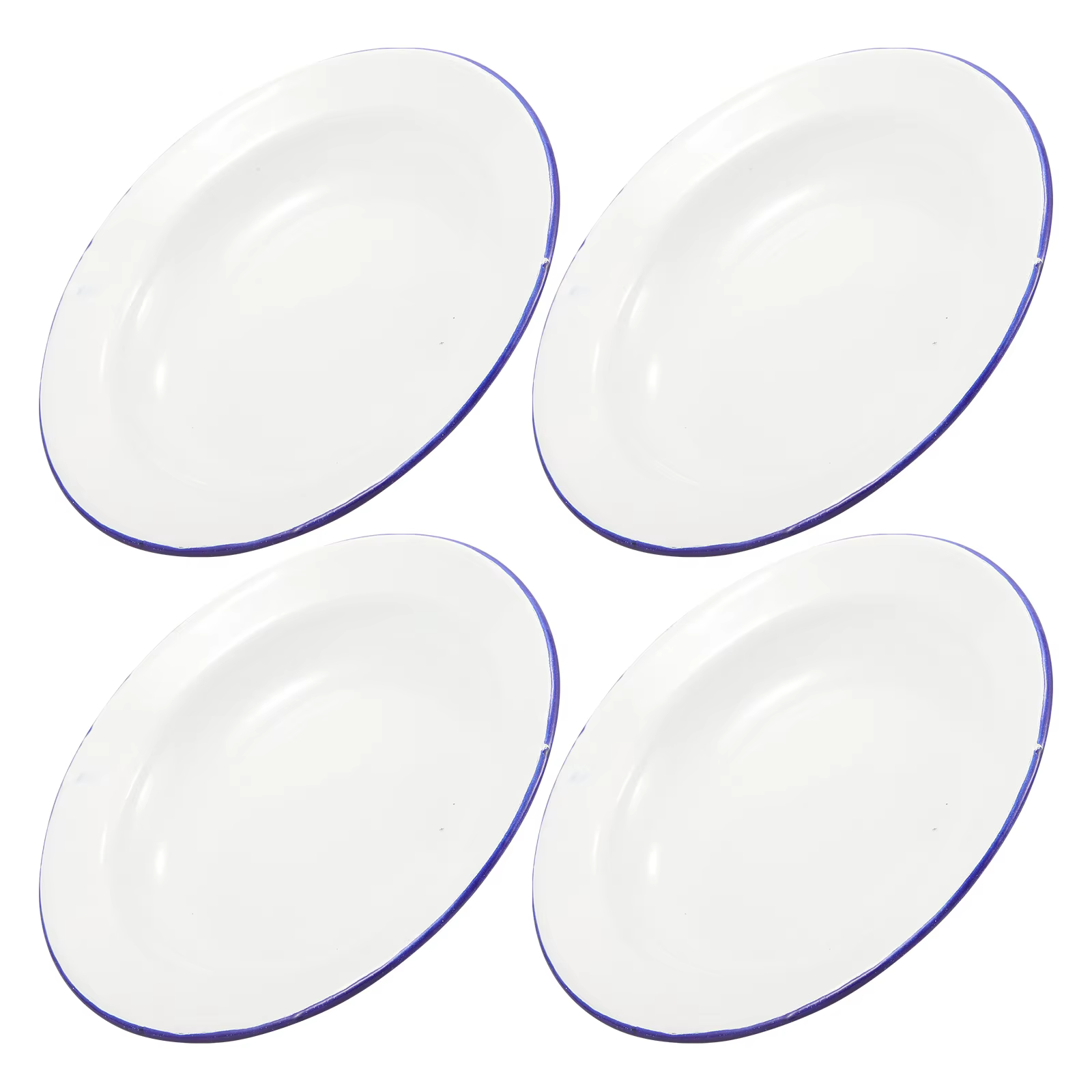 Assiettes en émail rétro