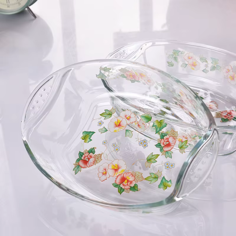 Plats en verre rectangulaire pastorale
