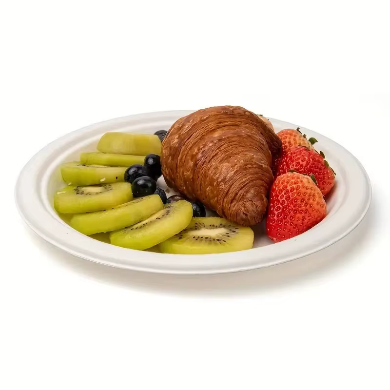 Assiettes jetables blanches