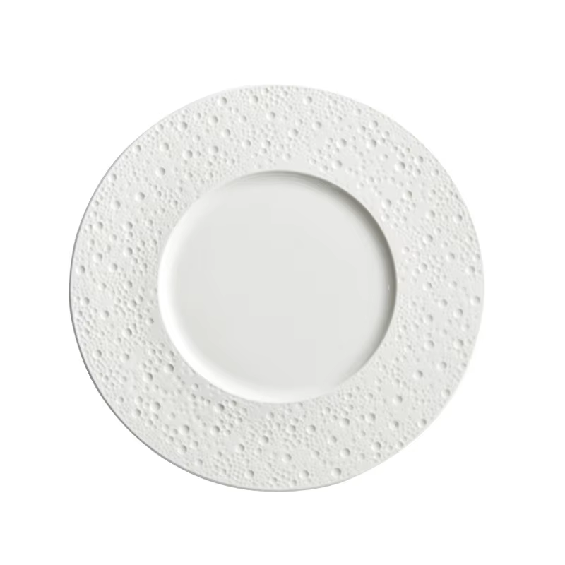 Vaisselle blanche pure assiette à Steak Cuisine occidentale usage domestique pâtes italiennes