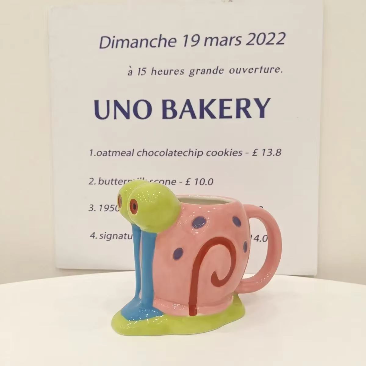 Tasse à café en céramique d'escargot de 260ML
