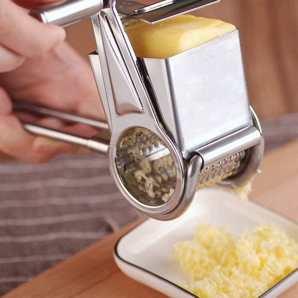 Râpe à fromage rotative en acier inoxydable