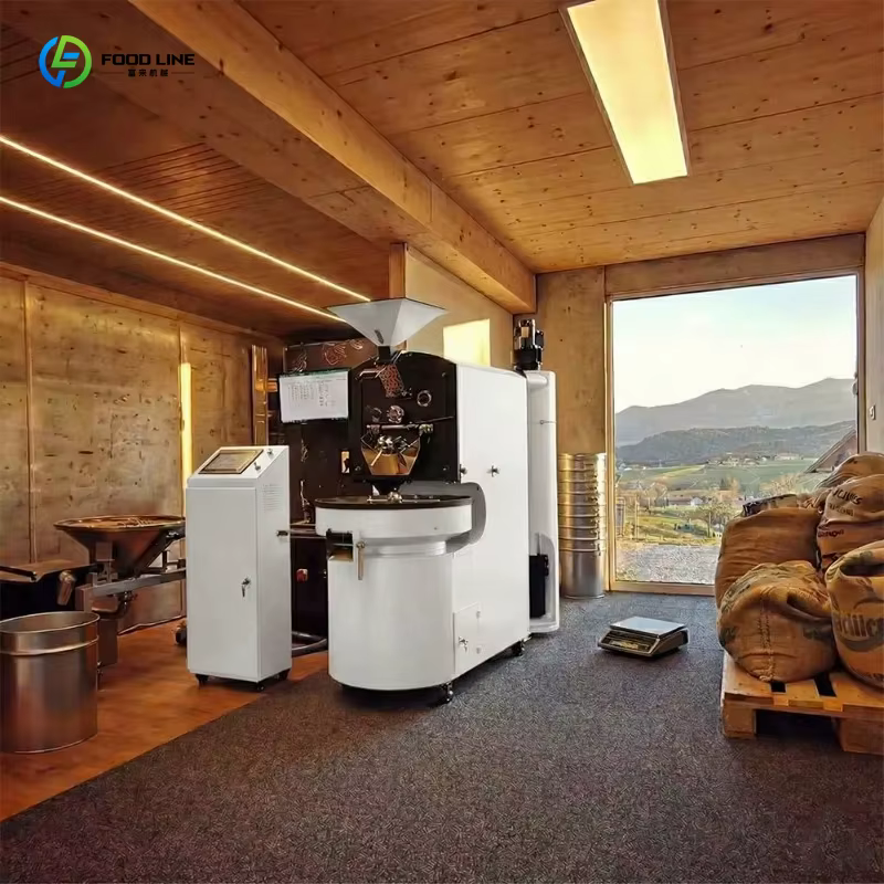 Torréfacteur à café personnalisé de 6 kg, 12 kg, 30 kg, machine à torréfier les grains de café commerciale