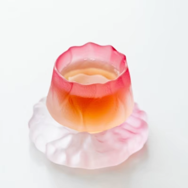 Tasse en verre dégradé japonais "Glacier Pink"