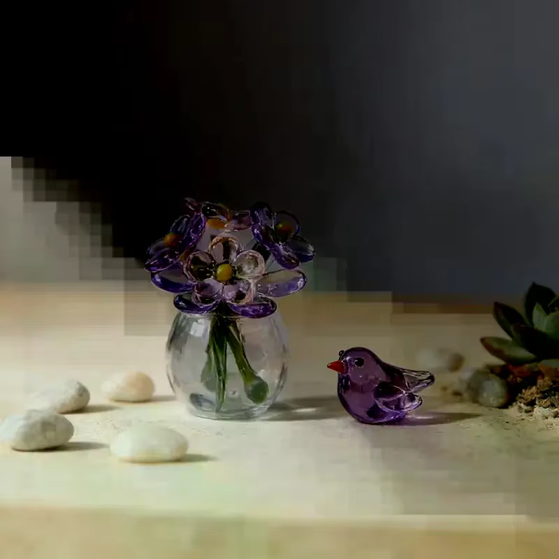Centre de table en verre moderne