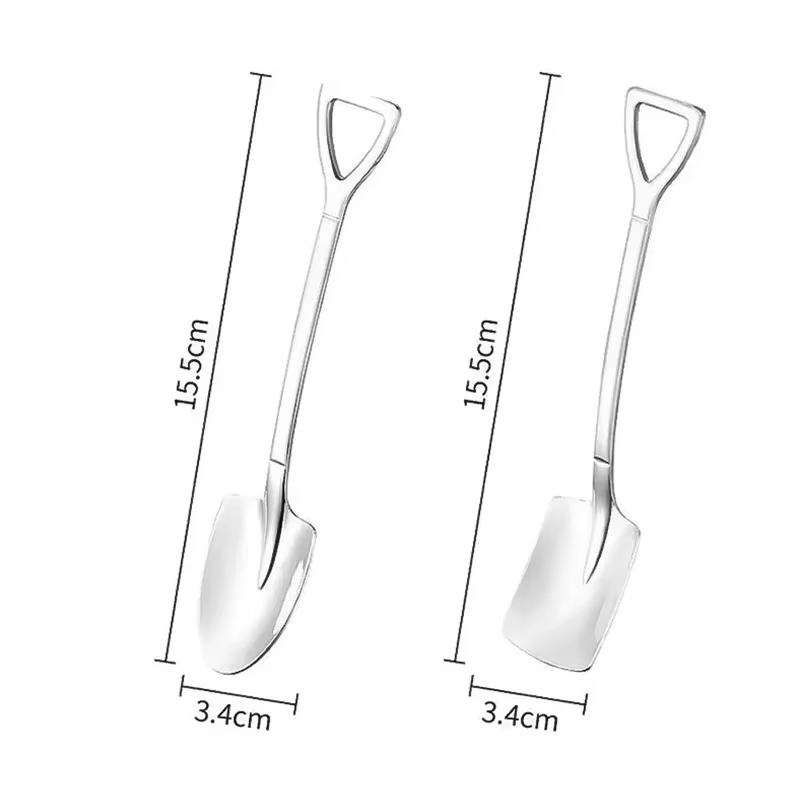 20/2x cuillères à pelle en acier inoxydable or argent Mini cuillère à café fruits crème glacée