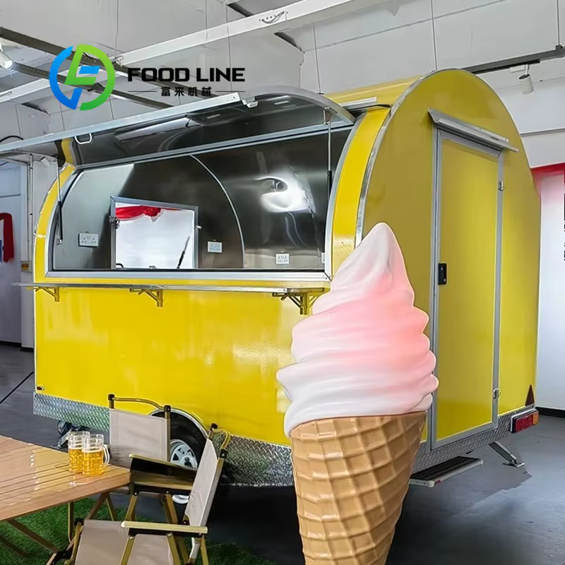 Distributeur automatique de restaurants à café personnalisés, remorques de Concession mobiles, chariots alimentaires, camions de crème glacée à vendre