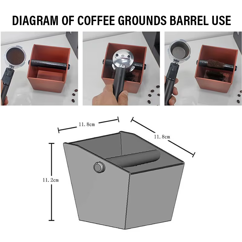 Seau à marc de café en ABS de 800ml