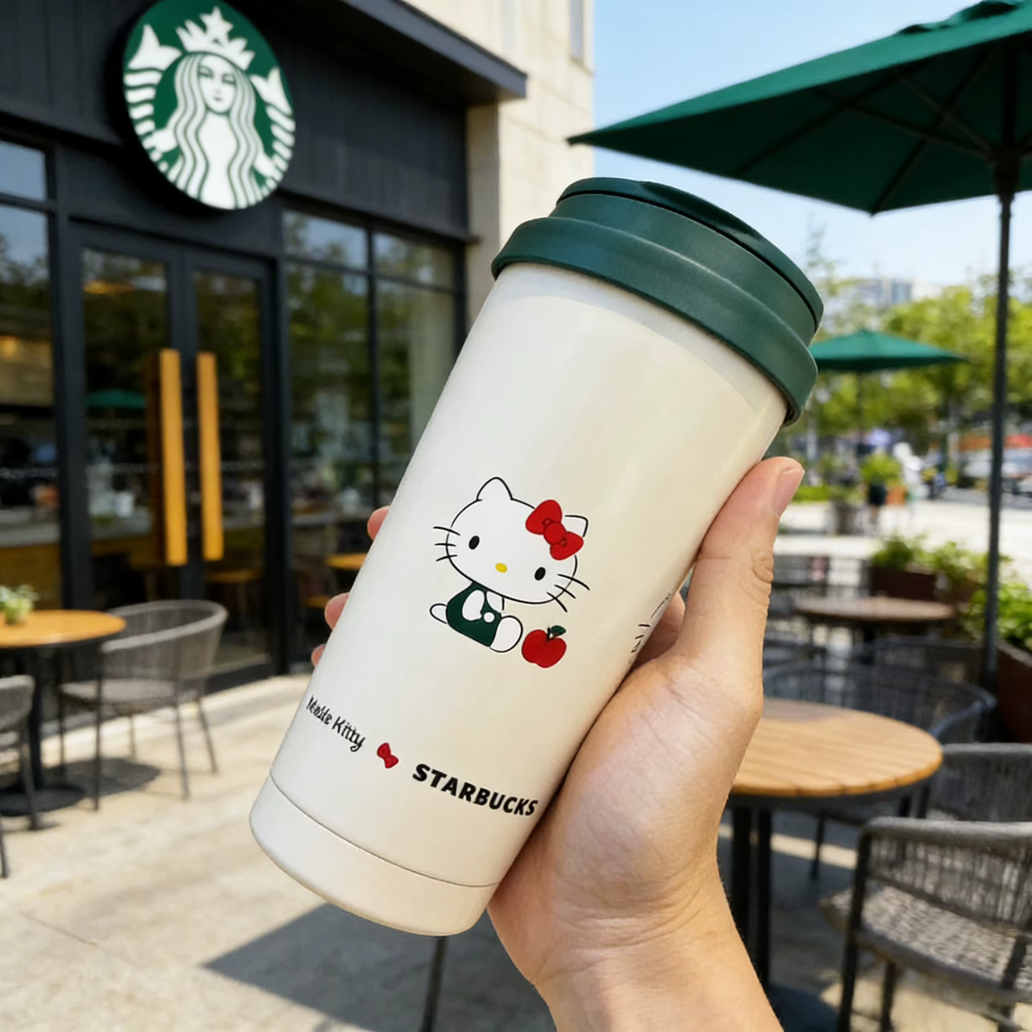 Starbucks 2025 Nouveau Gobelet Isotherme en Acier Inoxydable Hello Kitty Sanrio Édition Limitée à Double Paroi Sous Vide pour Boissons Chaudes et Froides