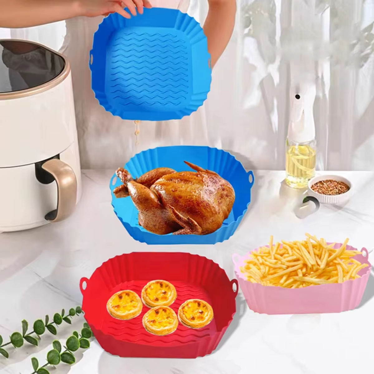 Plateau de Pot de friteuse à Air en Silicone