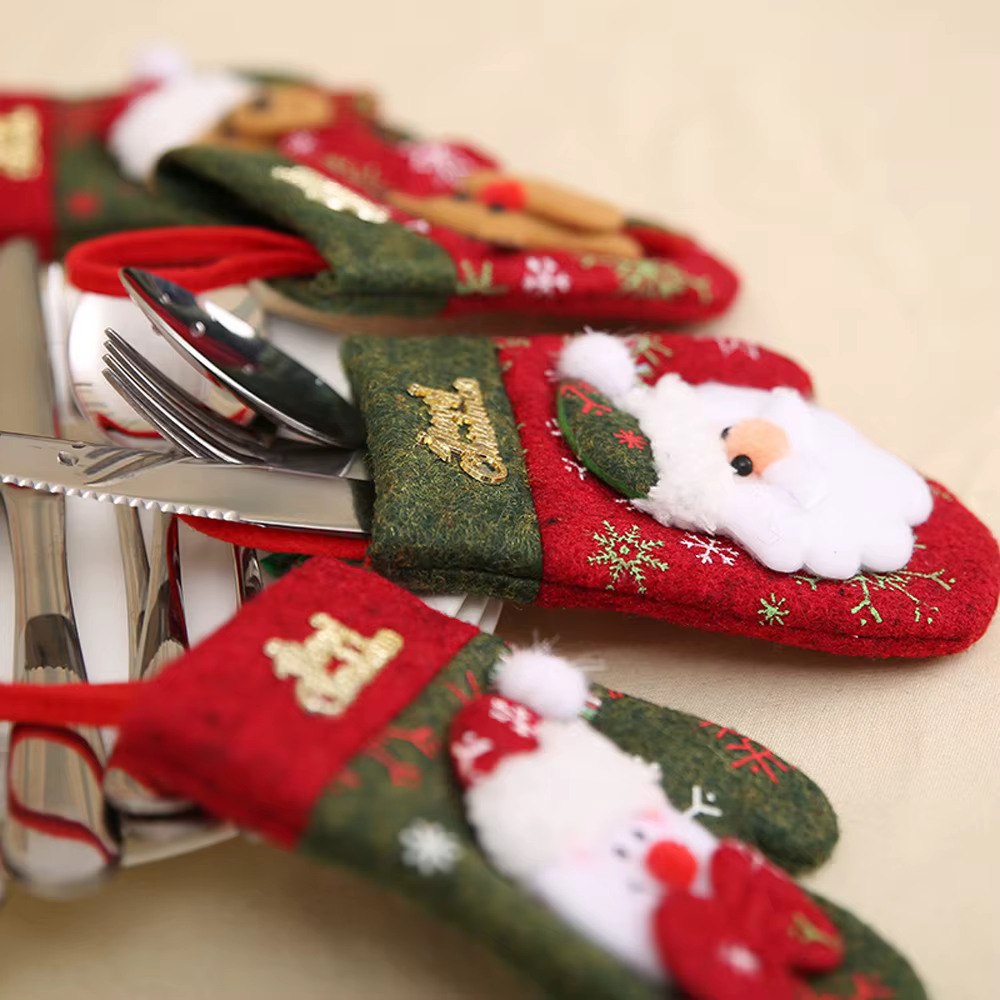 Pochettes porte-argenterie de noël