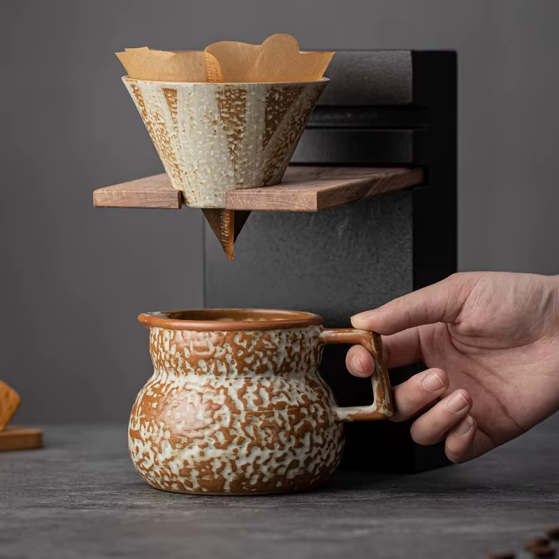 Tasse à café nouvelle mode exquise haut sens Style rétro infusé à la main