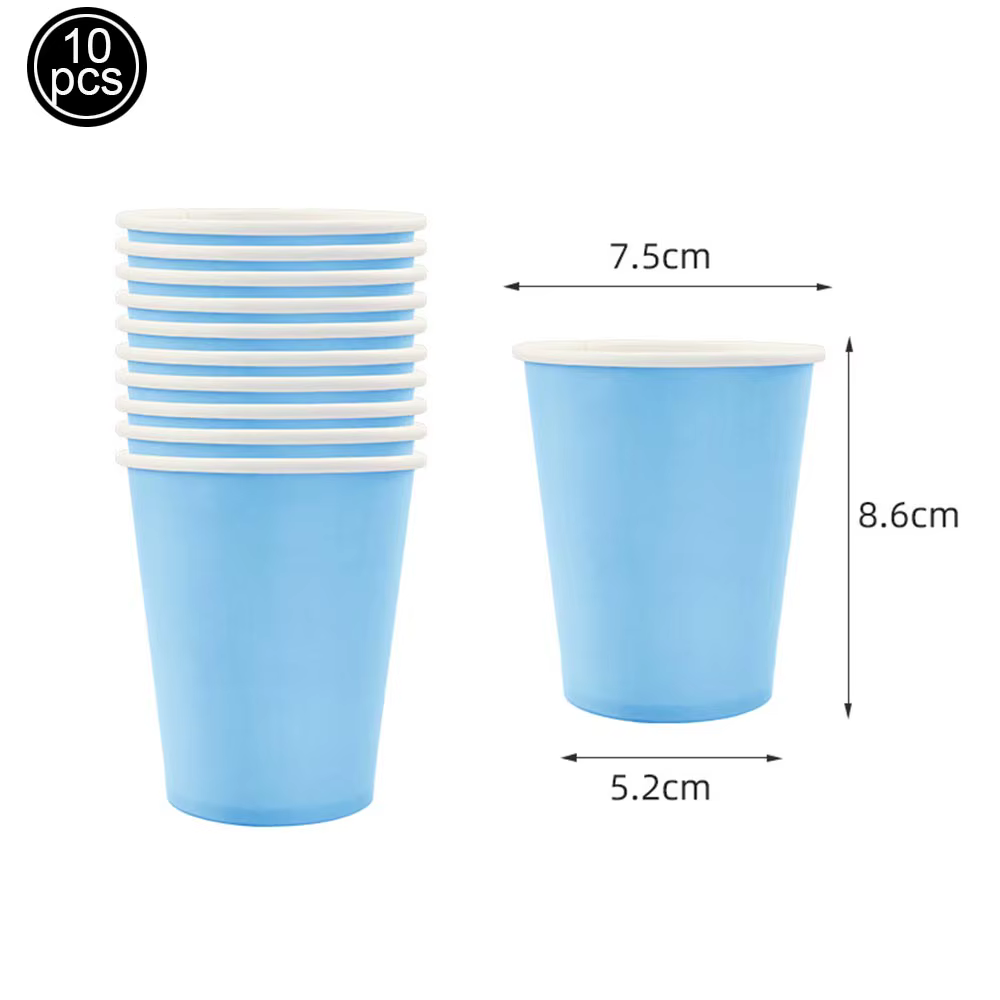 Vaisselle jetable thème bleu clair