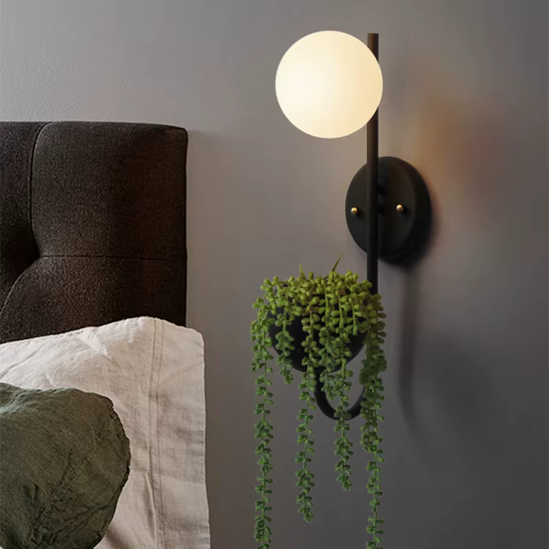 Applique Murale en Verre au Design Nordique Rétro Vintage, Luminaire Décoratif d'Nik, Idéal pour une Chambre à Coucher, un Restaurant ou une Table de oral et