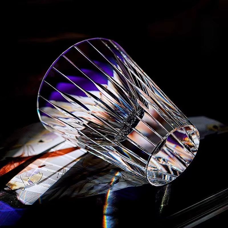 Fil de musique verres en cristal tasse à whisky verre à vin Unique cadeau pour ami chaîne géométrique Cognac renifleur