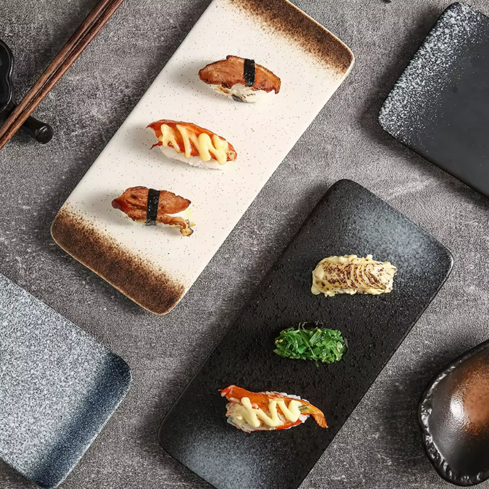 Assiette à Sushi en céramique de Style japonais