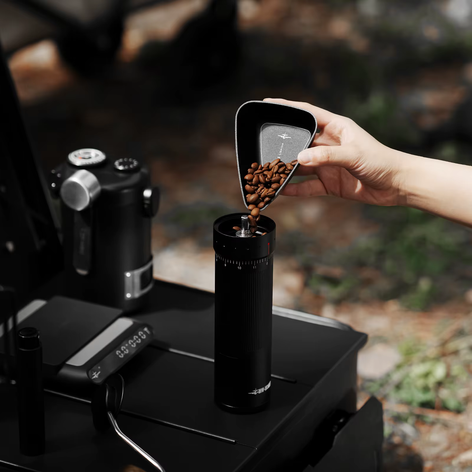 Tasse doseuse de grains de café en alliage d'aluminium