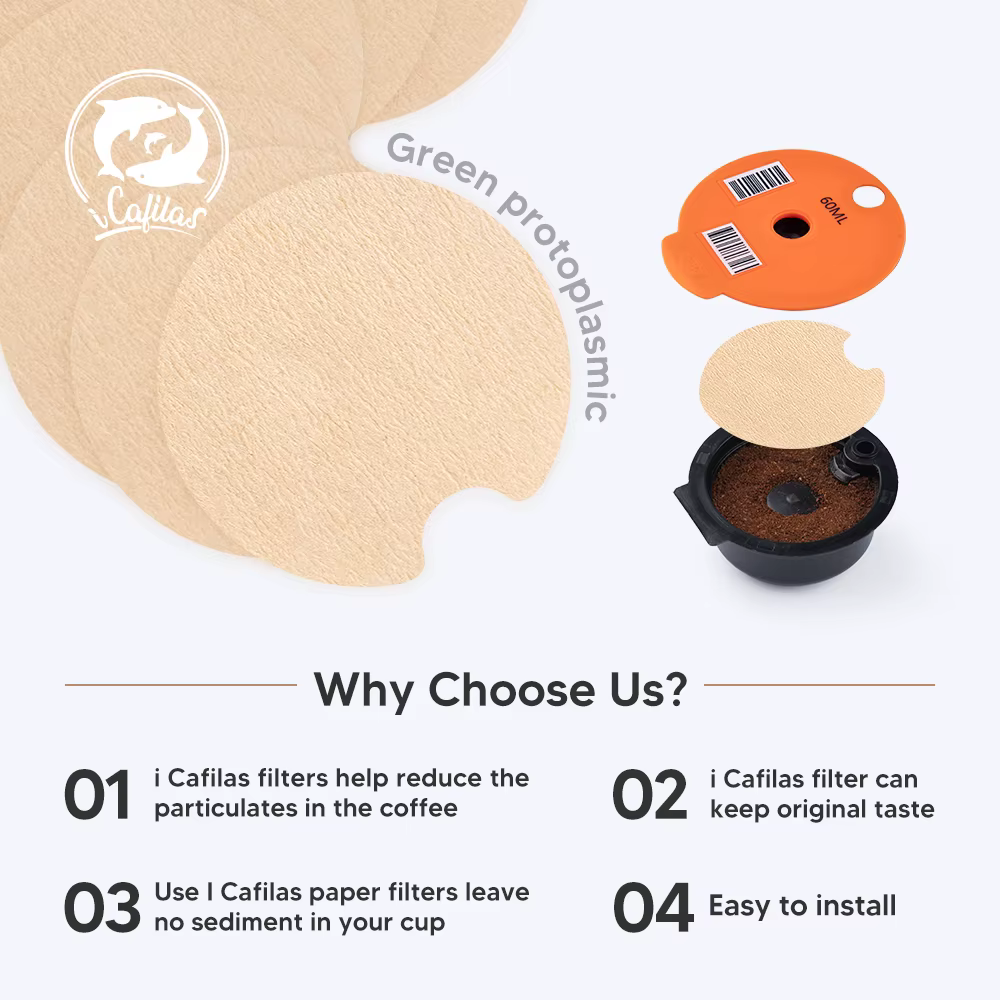 Icafilas-Filtre en papier pour capsules de café