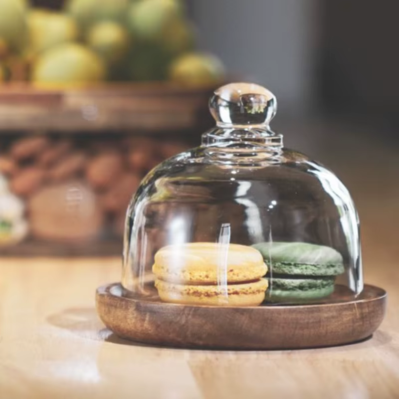 Conteneurs de stockage des aliments en verre créatifs avec couvercle en bois