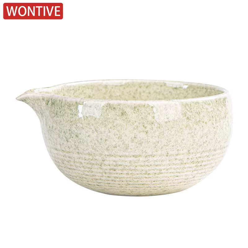 Bol Matcha en céramique gris vert