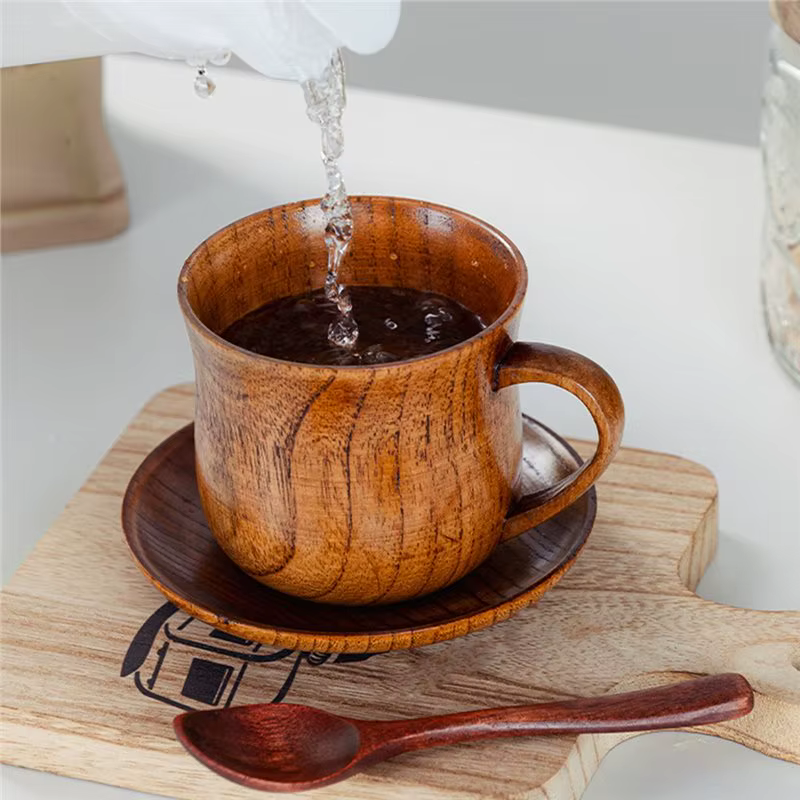 ABKW - Tasse en bois naturel massif