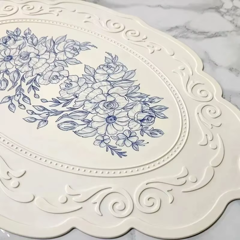 Set de table en silicone style européen rétro