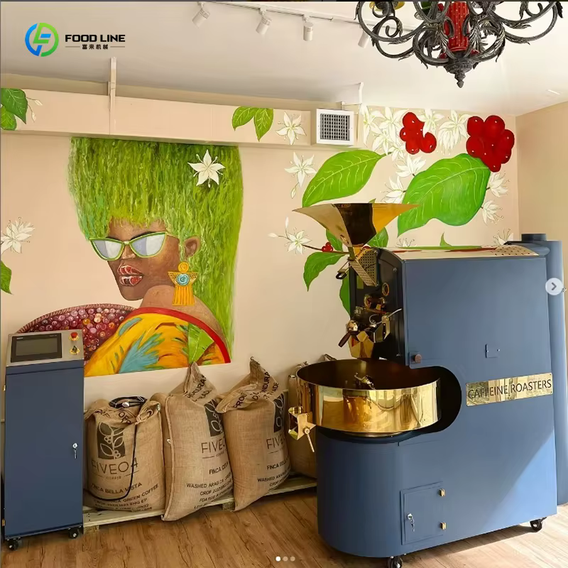 Torréfacteur à café personnalisé de 6 kg, 12 kg, 30 kg, machine à torréfier les grains de café commerciale