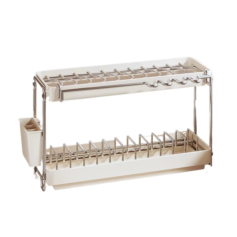 Égouttoir à vaisselle de cuisine multifonction Compact