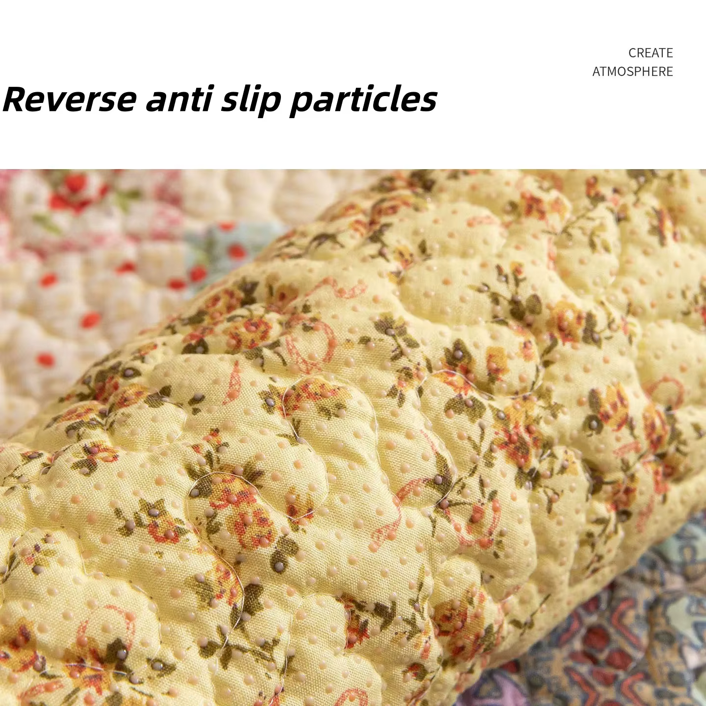 Set de 2 Napperons Matelassés Style Rustique pour Dîner à la Maison