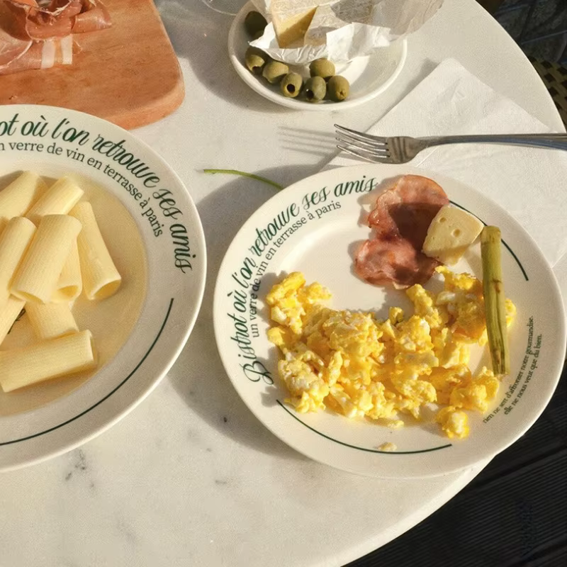 Assiette à manger occidentale en céramique