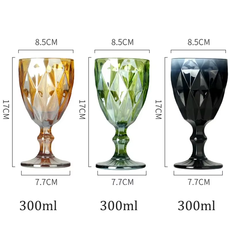Verres à vin en verre sculpté