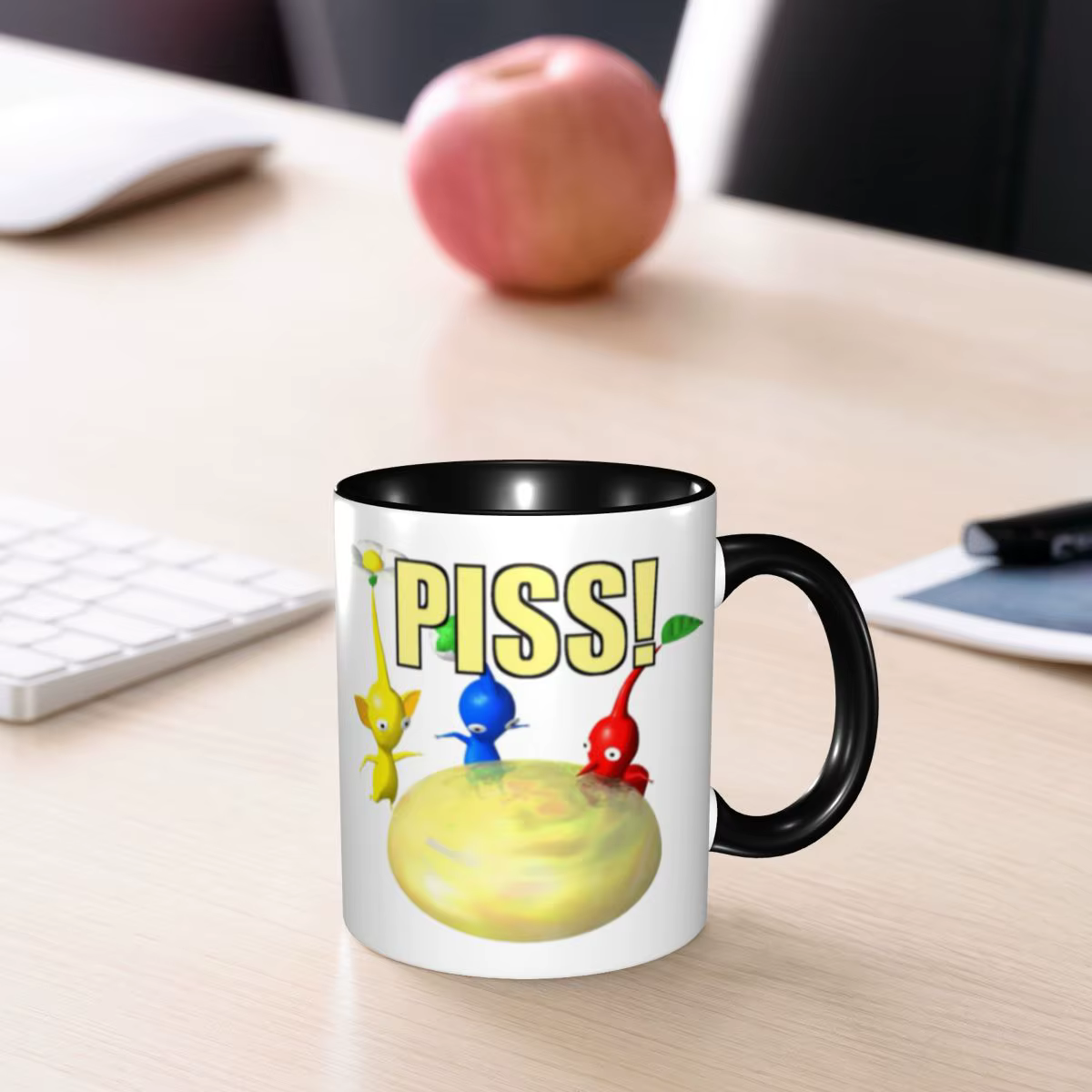 Jeux de dessins animés personnalisés Pikmin Piss tasse bricolage en céramique thé lait