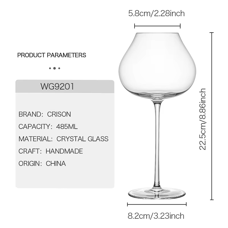 CRISON France haut de gamme bordeaux tasse cristal fait à la main extrêmement mince verre à vin arôme agrandir gobelet