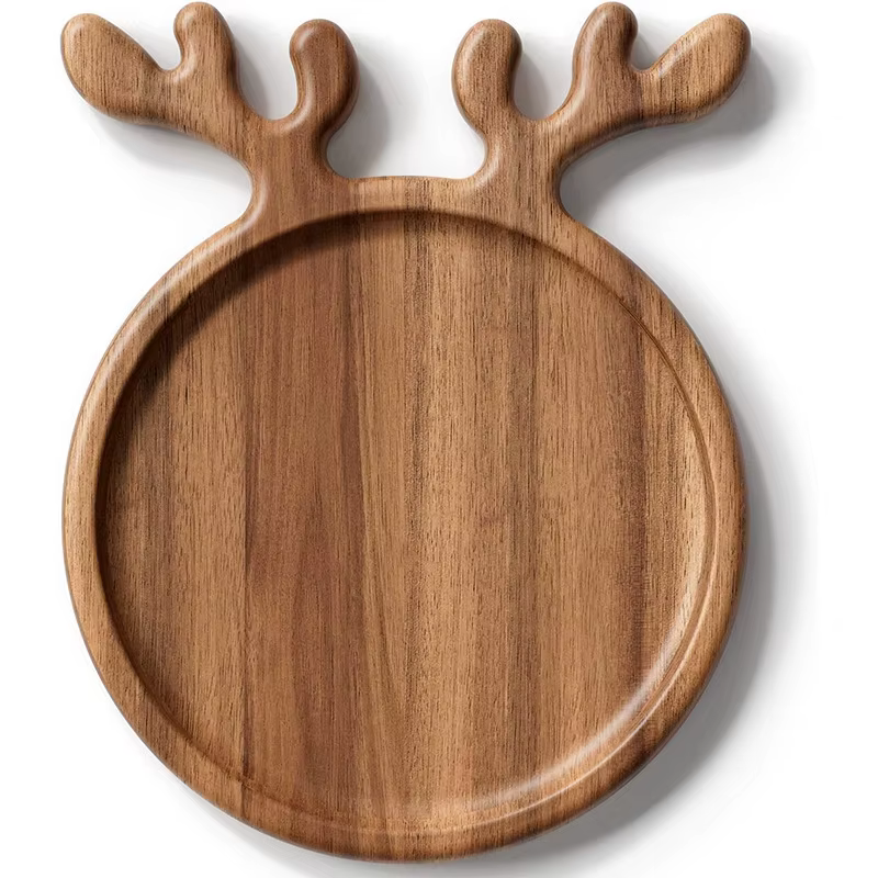 Plateau en bois de noël