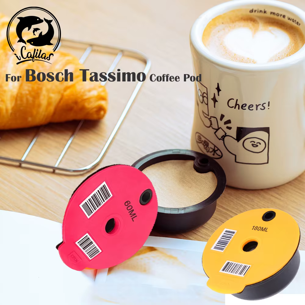 Icafilas pour Bosch Tassimo Capsule de café réutilisable 60/180/200/220 ML dosette