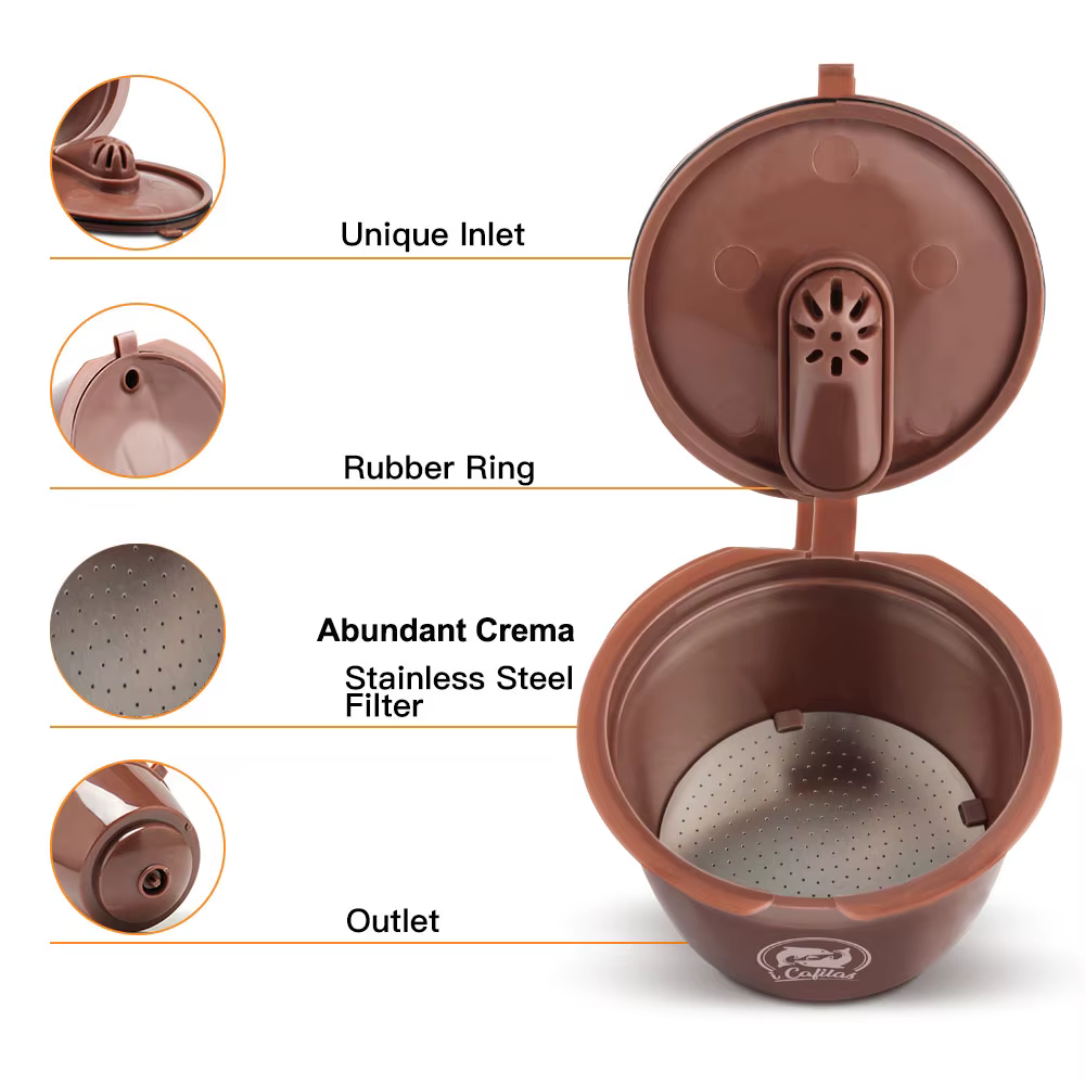 Dosettes de capsules de café réutilisables pour Dolce Gusto