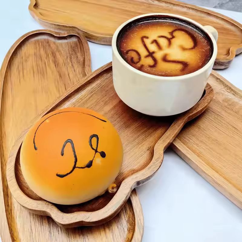 Bois décoratif pain Snack gâteau plat alimentaire plateaux vaisselle Style japonais