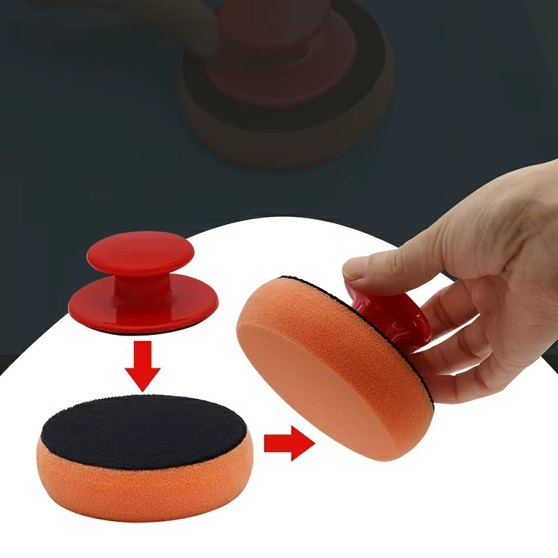 Tampon de polissage de cire de lavage de voiture, éponge de polissage, chiffon de nettoyage de voiture, éponge de polissage en microfibre, outil d'entretien de maison de voiture